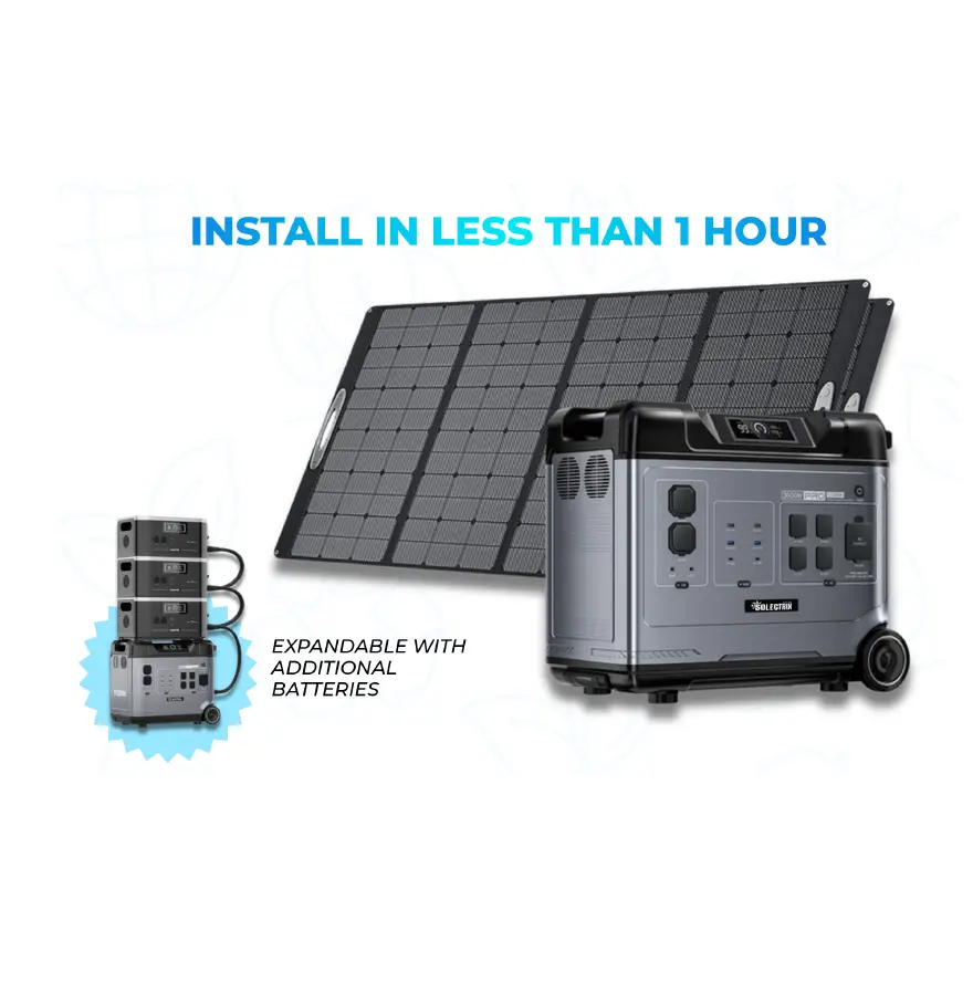 SOLECTRIX Rapid Power Solar System w/ 2 x 400Watt Panel