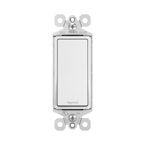 S/P, 15A DECORA SWITCH, WHITE,