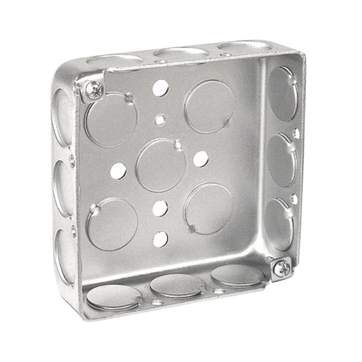 [52125K] 4" SQUARE METAL BOX, 1-1/2" DEEP 1.5MM UL QUALECTRIX *NET