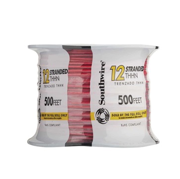 [SIMP12RED] #12 19 SD CU SIMpull THHN WIRE, RED /FT NETT