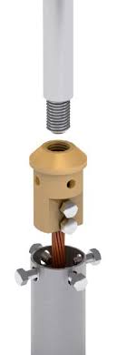 BRASS ADAPTOR,  M20 > 1-1/2" MAST