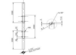 1-1/2" X 6 M GALV. STEEL MAST (3 SECT)