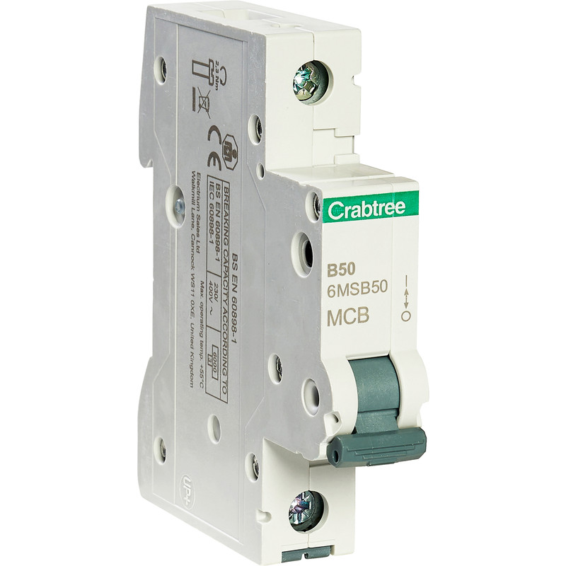 50 AMP. SINGLE POLE CRABTREE BREAKER