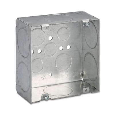 4 11/16" SQUARE GALVANIZED BOX 1 1/2" DEEP    *NET
