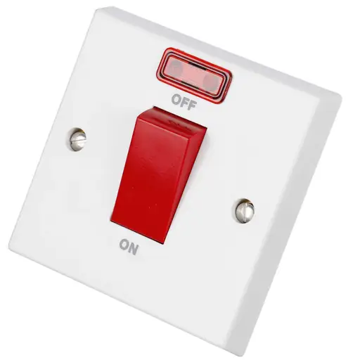 A071, 45A DP SWITCH WITH NEON, SQUARE PLATE (A071) *NET