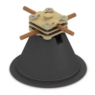 Conical roof conductor clamp (empty)