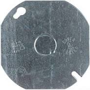[54C6] OCTAGONAL BOX COVER W/1/2" KO, QUALECTRIX *NET