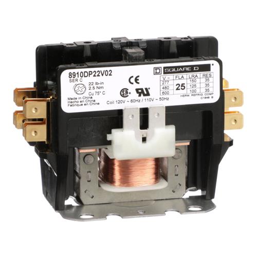 [8901DP12V02] CONTACTOR 600VAC 25AMP DP OPTIONS