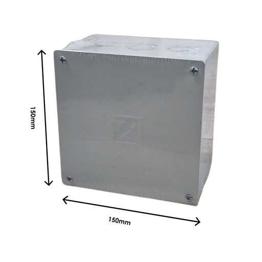 [AB569KB] 150X150X100MM STEEL JUNCTION BOX, W/K-OUT QUALECTRIX, *NET