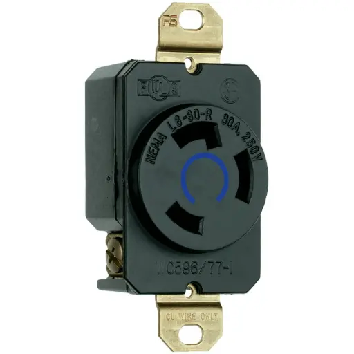 [L630R] 30A TURNLOCK SGL RECEPTACLE